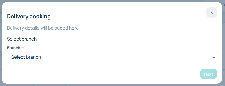 Step 1: select branch