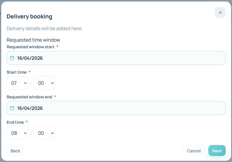 Step 3: requested window