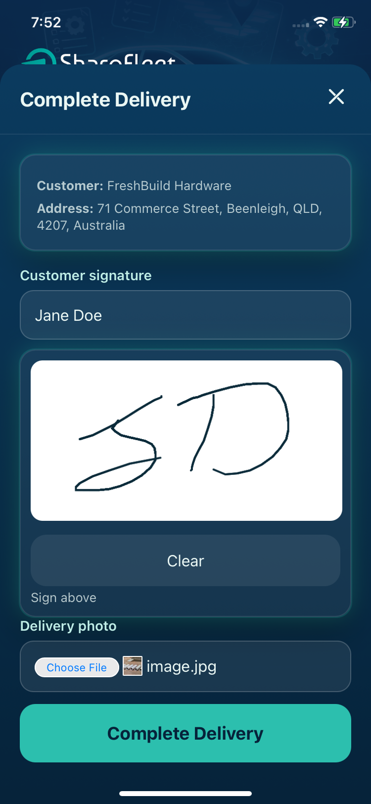Capture proof on site